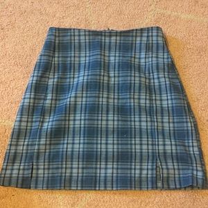 Brandy Melville Plaid Blue Skirt
